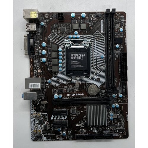 Материнська плата MSI H110M PRO-D (s1151, Intel H110) (Відновлено продавцем, 721133) купити з перевіркою сумісності: огляд, характеристики, ціна у Києві, Львові, Вінниці, Хмельницькому, Івано-Франківську, Україні | інтернет-магазин TELEMART.UA фото