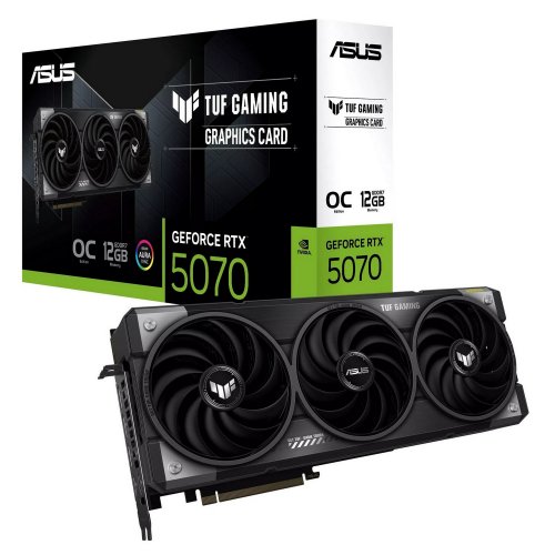 Купить Видеокарта Asus TUF Gaming GeForce RTX 5070 OC 12288MB (TUF-RTX5070-O12G-GAMING) с проверкой совместимости: обзор, характеристики, цена в Киеве, Днепре, Одессе, Харькове, Украине | интернет-магазин TELEMART.UA фото