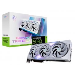 Видеокарта MSI GeForce RTX 5080 GAMING TRIO OC WHITE 16384MB (RTX 5080 16G GAMING TRIO OC WHITE)