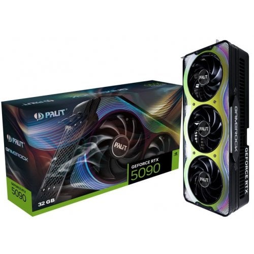 Купить Видеокарта Palit GeForce RTX 5090 GameRock 32768MB (NE75090019R5-GB2020G) с проверкой совместимости: обзор, характеристики, цена в Киеве, Днепре, Одессе, Харькове, Украине | интернет-магазин TELEMART.UA фото