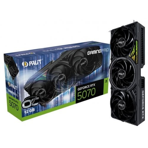 Купить Видеокарта Palit GeForce RTX 5070 GamingPro OC 12288MB (NE75070T19K9-GB2050A) с проверкой совместимости: обзор, характеристики, цена в Киеве, Днепре, Одессе, Харькове, Украине | интернет-магазин TELEMART.UA фото