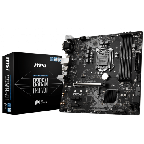 Материнська плата MSI B365M PRO-VDH (s1151-V2, Intel B365) (Відновлено продавцем, 721258) купити з перевіркою сумісності: огляд, характеристики, ціна у Києві, Львові, Вінниці, Хмельницькому, Івано-Франківську, Україні | інтернет-магазин TELEMART.UA фото