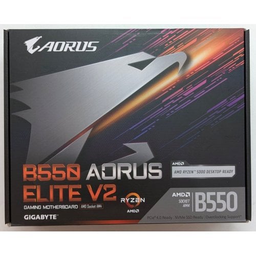 Материнська плата Gigabyte B550 AORUS ELITE V2 (sAM4, AMD B550) (Відновлено продавцем, 721374) купити з перевіркою сумісності: огляд, характеристики, ціна у Києві, Львові, Вінниці, Хмельницькому, Івано-Франківську, Україні | інтернет-магазин TELEMART.UA фото