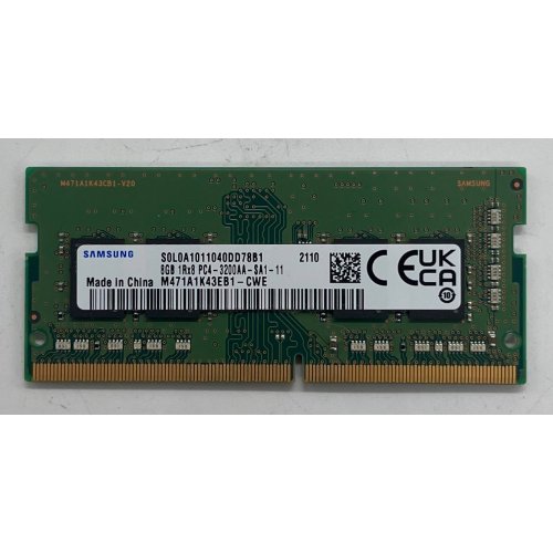 Купить Озу Samsung SODIMM DDR4 8GB 3200Mhz (M471A1K43EB1-CWE) OEM (Восстановлено продавцом, 721391) с проверкой совместимости: обзор, характеристики, цена в Киеве, Днепре, Одессе, Харькове, Украине | интернет-магазин TELEMART.UA фото