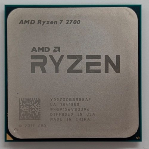 Процесор AMD Ryzen 7 2700 3.2(4.1)GHz 16MB sAM4 Tray (YD2700BBM88AF) (Відновлено продавцем, 721412) купити з перевіркою сумісності: огляд, характеристики, ціна у Києві, Львові, Вінниці, Хмельницькому, Івано-Франківську, Україні | інтернет-магазин TELEMART.UA фото