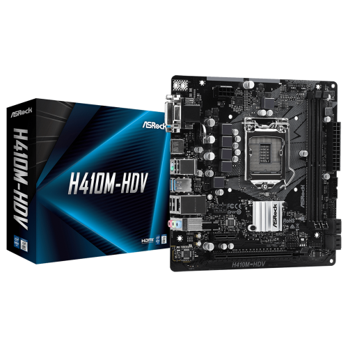 Купить Материнская плата AsRock H410M-HDV (s1200, Intel H410) (Восстановлено продавцом, 721711) с проверкой совместимости: обзор, характеристики, цена в Киеве, Днепре, Одессе, Харькове, Украине | интернет-магазин TELEMART.UA фото