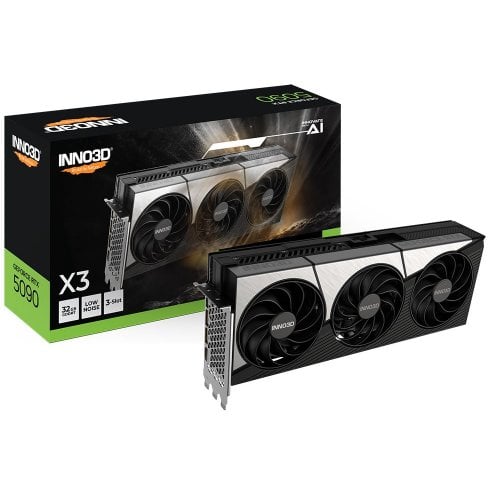 Купить Видеокарта Inno3D GeForce RTX 5090 X3 32768MB (N50903-32D7-17593928) с проверкой совместимости: обзор, характеристики, цена в Киеве, Днепре, Одессе, Харькове, Украине | интернет-магазин TELEMART.UA фото