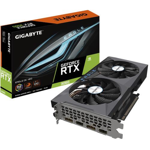 Відеокарта Gigabyte GeForce RTX 3060 EAGLE OC 12288MB (GV-N3060EAGLE OC-12GD) (Відновлено продавцем, 721729) купити з перевіркою сумісності: огляд, характеристики, ціна у Києві, Львові, Вінниці, Хмельницькому, Івано-Франківську, Україні | інтернет-магазин TELEMART.UA фото