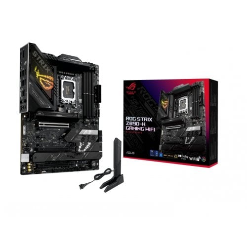 Купить Материнская плата Asus ROG STRIX Z890-H GAMING WIFI (s1851, Intel Z890) с проверкой совместимости: обзор, характеристики, цена в Киеве, Днепре, Одессе, Харькове, Украине | интернет-магазин TELEMART.UA фото