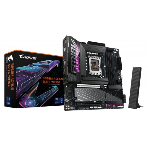 Купить Материнская плата Gigabyte B860M AORUS ELITE WIFI6E (s1851, Intel B860) с проверкой совместимости: обзор, характеристики, цена в Киеве, Днепре, Одессе, Харькове, Украине | интернет-магазин TELEMART.UA фото