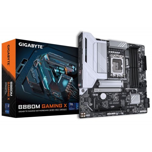 Купить Материнская плата Gigabyte B860M GAMING X (s1851, Intel B860) с проверкой совместимости: обзор, характеристики, цена в Киеве, Днепре, Одессе, Харькове, Украине | интернет-магазин TELEMART.UA фото