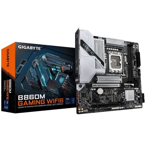 Купить Материнская плата Gigabyte B860M GAMING WIFI6 (s1851, Intel B860) с проверкой совместимости: обзор, характеристики, цена в Киеве, Днепре, Одессе, Харькове, Украине | интернет-магазин TELEMART.UA фото