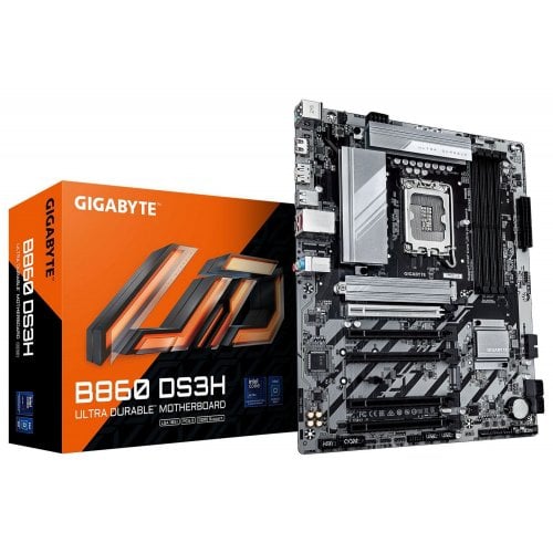 Купить Материнская плата Gigabyte B860 DS3H (s1851, Intel B860) с проверкой совместимости: обзор, характеристики, цена в Киеве, Днепре, Одессе, Харькове, Украине | интернет-магазин TELEMART.UA фото