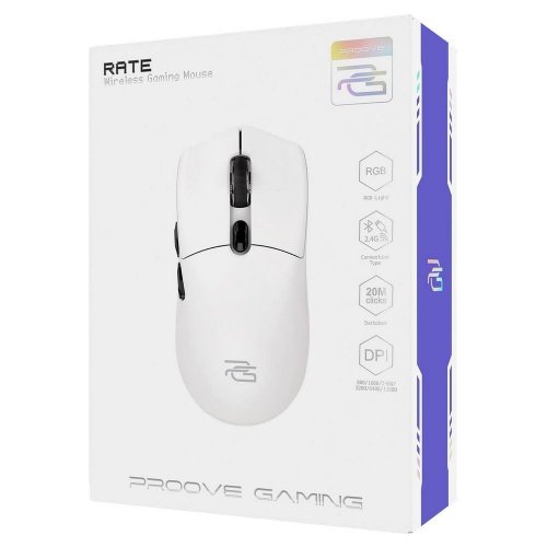 Купить Мышка Proove Gaming Rate (CMRTWR003001) White - цена в Харькове, Киеве, Днепре, Одессе
в интернет-магазине Telemart фото