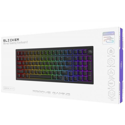 Купити Клавіатура Proove Gaming Slicker Outemu Red (WKSL00022401) Black - ціна в Києві, Львові, Вінниці, Хмельницькому, Франківську, Україні | інтернет-магазин TELEMART.UA фото