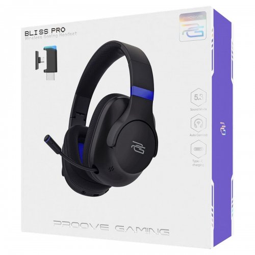 Навушники Proove Gaming Bliss Pro (GHBLP0010001) Black купити в Україні: Київ, Львів, Хмельницький, Тернопіль | Низька ціна, відгуки, характеристики від TELEMART фото