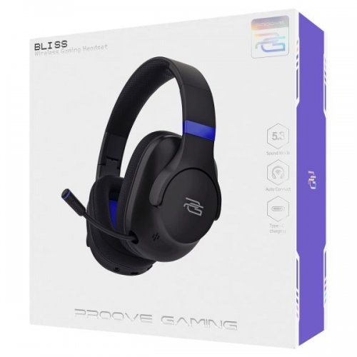 Купить Наушники Proove Gaming Bliss (GHBL00010001) Black - цена в Харькове, Киеве, Днепре, Одессе
в интернет-магазине Telemart фото