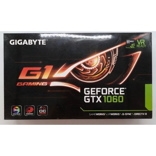 Відеокарта Gigabyte GeForce GTX 1060 G1 Gaming 3072MB (GV-N1060G1 GAMING-3GD) (Відновлено продавцем, 721989) купити з перевіркою сумісності: огляд, характеристики, ціна у Києві, Львові, Вінниці, Хмельницькому, Івано-Франківську, Україні | інтернет-магазин TELEMART.UA фото