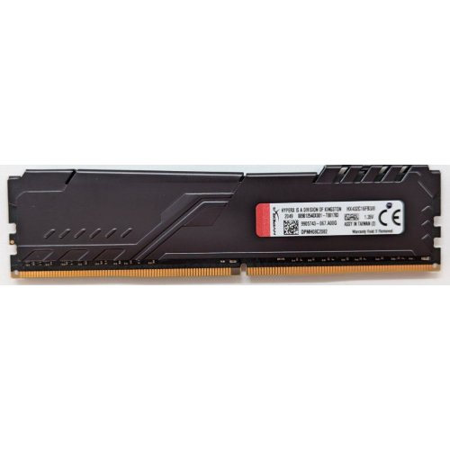 Купить Озу HyperX DDR4 8GB 3200Mhz Fury Black (HX432C16FB3/8) (Восстановлено продавцом, 722048) с проверкой совместимости: обзор, характеристики, цена в Киеве, Днепре, Одессе, Харькове, Украине | интернет-магазин TELEMART.UA фото