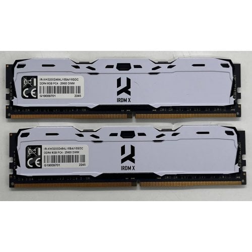 Купить Озу GoodRAM DDR4 16GB (2x8GB) 3200Mhz Iridium X White (IR-XW3200D464L16SA/16GDC) (Восстановлено продавцом, 722059) с проверкой совместимости: обзор, характеристики, цена в Киеве, Днепре, Одессе, Харькове, Украине | интернет-магазин TELEMART.UA фото