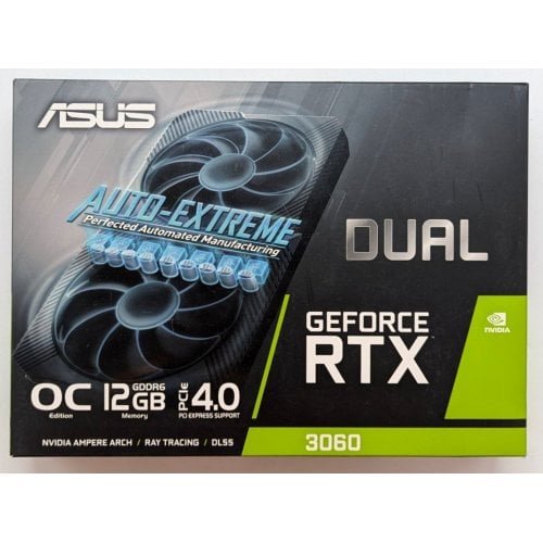 Відеокарта Asus GeForce RTX 3060 Dual OC 12288MB (DUAL-RTX3060-O12G-V2) (Відновлено продавцем, 722268) купити з перевіркою сумісності: огляд, характеристики, ціна у Києві, Львові, Вінниці, Хмельницькому, Івано-Франківську, Україні | інтернет-магазин TELEMART.UA фото