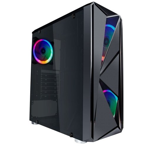 Корпус 1stPlayer F4-3R1 Color LED без БЖ Black (Відновлено продавцем, 722342) купити з перевіркою сумісності: огляд, характеристики, ціна у Києві, Львові, Вінниці, Хмельницькому, Івано-Франківську, Україні | інтернет-магазин TELEMART.UA фото