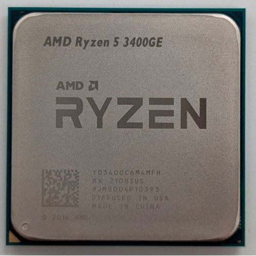 Процесор AMD Ryzen 5 3400GE 3.3(4.0)GHz 4MB sAM4 Tray (YD3400C6M4MFH) (Відновлено продавцем, 722516) купити з перевіркою сумісності: огляд, характеристики, ціна у Києві, Львові, Вінниці, Хмельницькому, Івано-Франківську, Україні | інтернет-магазин TELEMART.UA фото