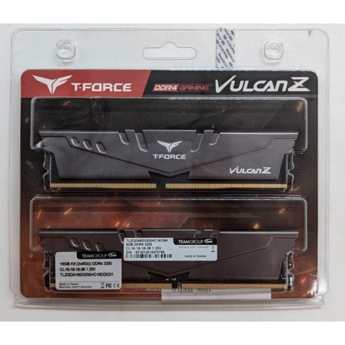 Купить Озу Team DDR4 16GB (2x8GB) 3200Mhz T-Force Vulcan Z Grey (TLZGD416G3200HC16CDC01) (Восстановлено продавцом, 722517) с проверкой совместимости: обзор, характеристики, цена в Киеве, Днепре, Одессе, Харькове, Украине | интернет-магазин TELEMART.UA фото