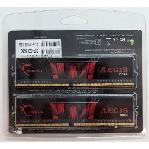 Купить Озу G.Skill DDR4 16GB (2x8GB) 3200Mhz Aegis (F4-3200C16D-16GIS) (Восстановлено продавцом, 722534) с проверкой совместимости: обзор, характеристики, цена в Киеве, Днепре, Одессе, Харькове, Украине | интернет-магазин TELEMART.UA фото