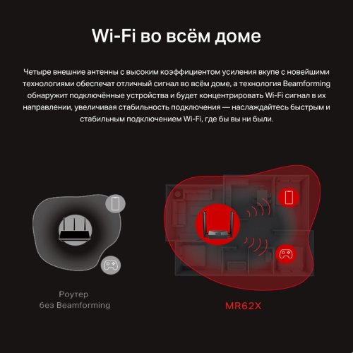 Купити Wi-Fi роутер Mercusys MR62X - ціна в Києві, Львові, Вінниці, Хмельницькому, Франківську, Україні | інтернет-магазин TELEMART.UA фото