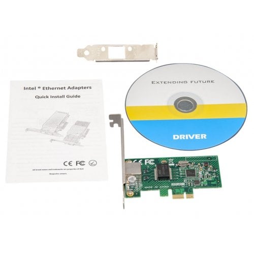 Купить Сетевая карта Frime PCI-E x1 to RJ-45 1000Mbps (NCF-GbLanWGI210AT.LP) - цена в Харькове, Киеве, Днепре, Одессе
в интернет-магазине Telemart фото