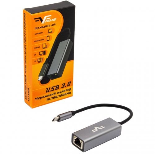 Купить Сетевая карта Frime USB Type-C to RJ-45 1000Mbps (NCF-USBCGbLan22) - цена в Харькове, Киеве, Днепре, Одессе
в интернет-магазине Telemart фото