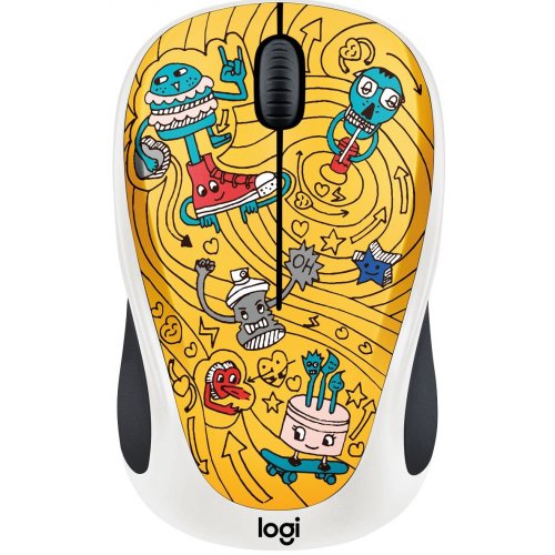 Мышка Logitech M238 Doodle Collection (910-005056) GoGo Gold купить в Украине: Киев, Днепр, Харьков, Одесса  | Низкая цена, отзывы, характеристики от TELEMART фото