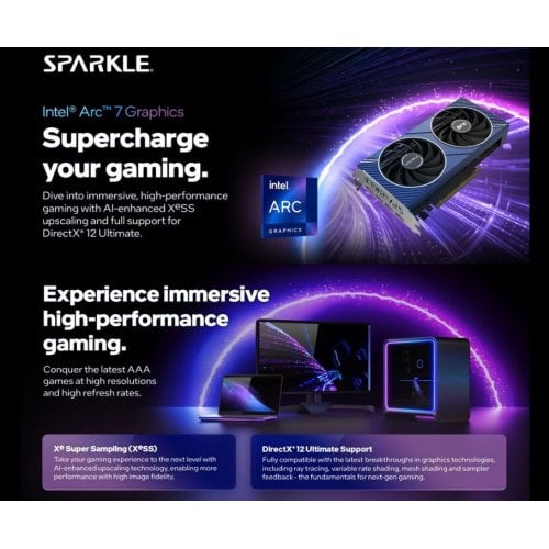 Відеокарта SPARKLE Intel Arc A750 ORC OC 8192MB (SA750C-8GOC) купити з перевіркою сумісності: огляд, характеристики, ціна у Києві, Львові, Вінниці, Хмельницькому, Івано-Франківську, Україні | інтернет-магазин TELEMART.UA фото