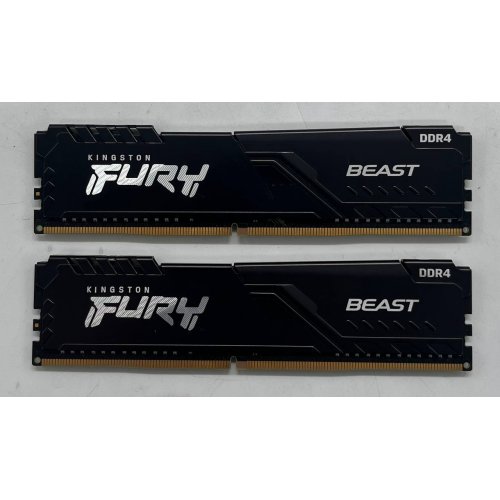 Купить Озу Kingston DDR4 16GB (2x8GB) 2666Mhz FURY Beast Black (KF426C16BBK2/16) (Восстановлено продавцом, 722995) с проверкой совместимости: обзор, характеристики, цена в Киеве, Днепре, Одессе, Харькове, Украине | интернет-магазин TELEMART.UA фото