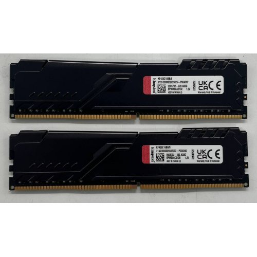 Купить Озу Kingston DDR4 16GB (2x8GB) 2666Mhz FURY Beast Black (KF426C16BBK2/16) (Восстановлено продавцом, 722995) с проверкой совместимости: обзор, характеристики, цена в Киеве, Днепре, Одессе, Харькове, Украине | интернет-магазин TELEMART.UA фото