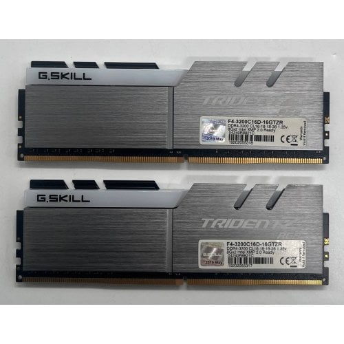 Купить Озу G.Skill DDR4 16GB (2x8GB) 3200Mhz Trident Z RGB (F4-3200C16D-16GTZR) (Восстановлено продавцом, 723233) с проверкой совместимости: обзор, характеристики, цена в Киеве, Днепре, Одессе, Харькове, Украине | интернет-магазин TELEMART.UA фото