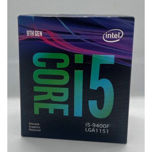 Процесор Intel Core i5-9400F 2.9(4.1)GHz 9MB s1151 Box (BX80684I59400F) (Відновлено продавцем, 723247) купити з перевіркою сумісності: огляд, характеристики, ціна у Києві, Львові, Вінниці, Хмельницькому, Івано-Франківську, Україні | інтернет-магазин TELEMART.UA фото