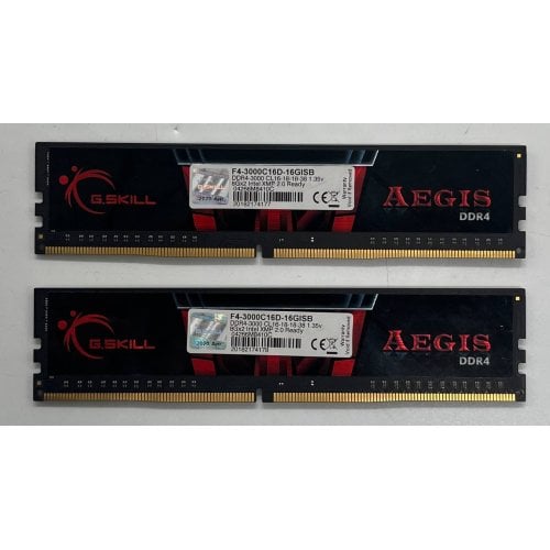 Купить Озу G.Skill DDR4 16GB (2x8GB) 3000Mhz Aegis (F4-3000C16D-16GISB) (Восстановлено продавцом, 723331) с проверкой совместимости: обзор, характеристики, цена в Киеве, Днепре, Одессе, Харькове, Украине | интернет-магазин TELEMART.UA фото