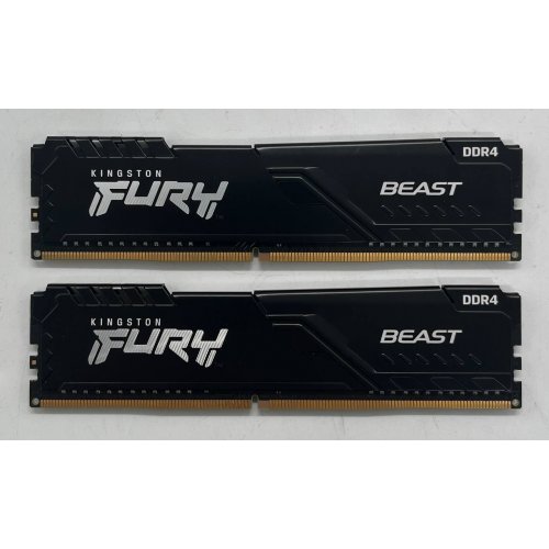 Купить Озу Kingston DDR4 16GB (2x8GB) 3200Mhz FURY Beast Black (KF432C16BBK2/16) (Восстановлено продавцом, 723396) с проверкой совместимости: обзор, характеристики, цена в Киеве, Днепре, Одессе, Харькове, Украине | интернет-магазин TELEMART.UA фото