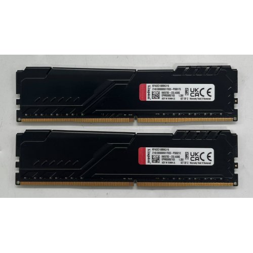 Купить Озу Kingston DDR4 16GB (2x8GB) 3200Mhz FURY Beast Black (KF432C16BBK2/16) (Восстановлено продавцом, 723396) с проверкой совместимости: обзор, характеристики, цена в Киеве, Днепре, Одессе, Харькове, Украине | интернет-магазин TELEMART.UA фото