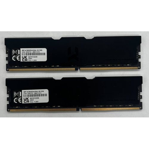 Купить Озу GoodRAM DDR4 32GB (2x16GB) 3600Mhz IRDM Pro Deep Black (IRP-K3600D4V64L18/32GDC) (Восстановлено продавцом, 723411) с проверкой совместимости: обзор, характеристики, цена в Киеве, Днепре, Одессе, Харькове, Украине | интернет-магазин TELEMART.UA фото