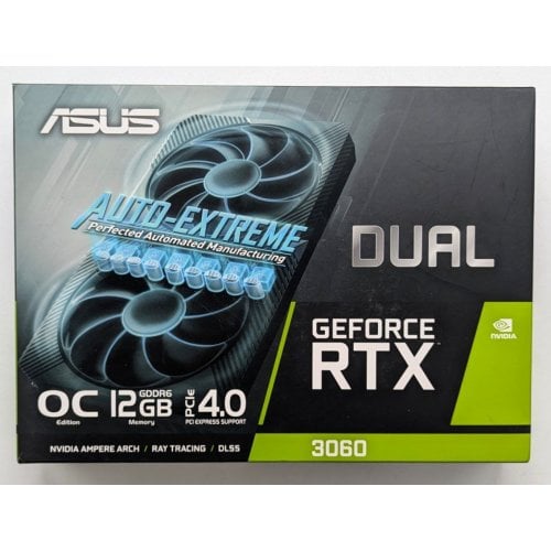 Купить Видеокарта Asus GeForce RTX 3060 Dual OC 12288MB (DUAL-RTX3060-O12G-V2) (Восстановлено продавцом, 723588) с проверкой совместимости: обзор, характеристики, цена в Киеве, Днепре, Одессе, Харькове, Украине | интернет-магазин TELEMART.UA фото