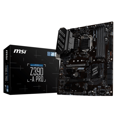 Купить Материнская плата MSI Z390-A PRO (s1151-v2, Intel Z390) (Восстановлено продавцом, 723627) с проверкой совместимости: обзор, характеристики, цена в Киеве, Днепре, Одессе, Харькове, Украине | интернет-магазин TELEMART.UA фото