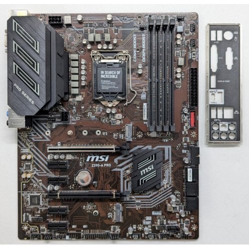 Купить Материнская плата MSI Z390-A PRO (s1151-v2, Intel Z390) (Восстановлено продавцом, 723627) с проверкой совместимости: обзор, характеристики, цена в Киеве, Днепре, Одессе, Харькове, Украине | интернет-магазин TELEMART.UA фото