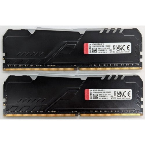 Купить Озу Kingston DDR4 16GB (2x8GB) 3200Mhz FURY Beast RGB Black (KF432C16BBAK2/16) (Восстановлено продавцом, 723747) с проверкой совместимости: обзор, характеристики, цена в Киеве, Днепре, Одессе, Харькове, Украине | интернет-магазин TELEMART.UA фото