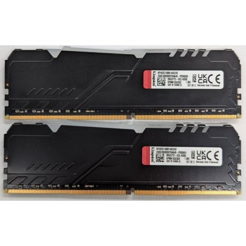 Купить Озу Kingston DDR4 32GB (2x16GB) 3200Mhz FURY Beast RGB Black (KF432C16BB1AK2/32) (Восстановлено продавцом, 723752) с проверкой совместимости: обзор, характеристики, цена в Киеве, Днепре, Одессе, Харькове, Украине | интернет-магазин TELEMART.UA фото