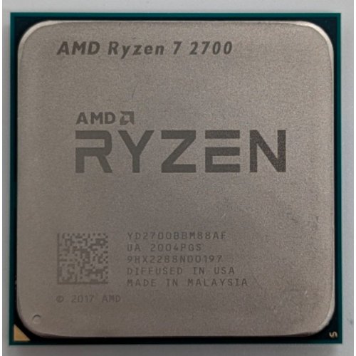 Процесор AMD Ryzen 7 2700 3.2(4.1)GHz 16MB sAM4 Tray (YD2700BBM88AF) (Відновлено продавцем, 723754) купити з перевіркою сумісності: огляд, характеристики, ціна у Києві, Львові, Вінниці, Хмельницькому, Івано-Франківську, Україні | інтернет-магазин TELEMART.UA фото