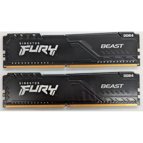 Купить Озу Kingston DDR4 16GB (2x8GB) 2666Mhz FURY Beast Black (KF426C16BBK2/16) (Восстановлено продавцом, 723788) с проверкой совместимости: обзор, характеристики, цена в Киеве, Днепре, Одессе, Харькове, Украине | интернет-магазин TELEMART.UA фото