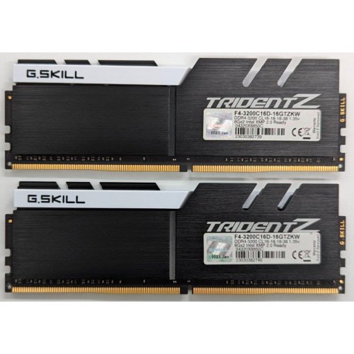 Купить Озу G.Skill DDR4 16GB (2x8GB) 3200Mhz Trident Z (F4-3200C16D-16GTZKW) (Восстановлено продавцом, 723800) с проверкой совместимости: обзор, характеристики, цена в Киеве, Днепре, Одессе, Харькове, Украине | интернет-магазин TELEMART.UA фото